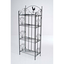 Sammenklappelig jernhylde robust malerstil 4-trins opbevaringsløsning pulverlakeret