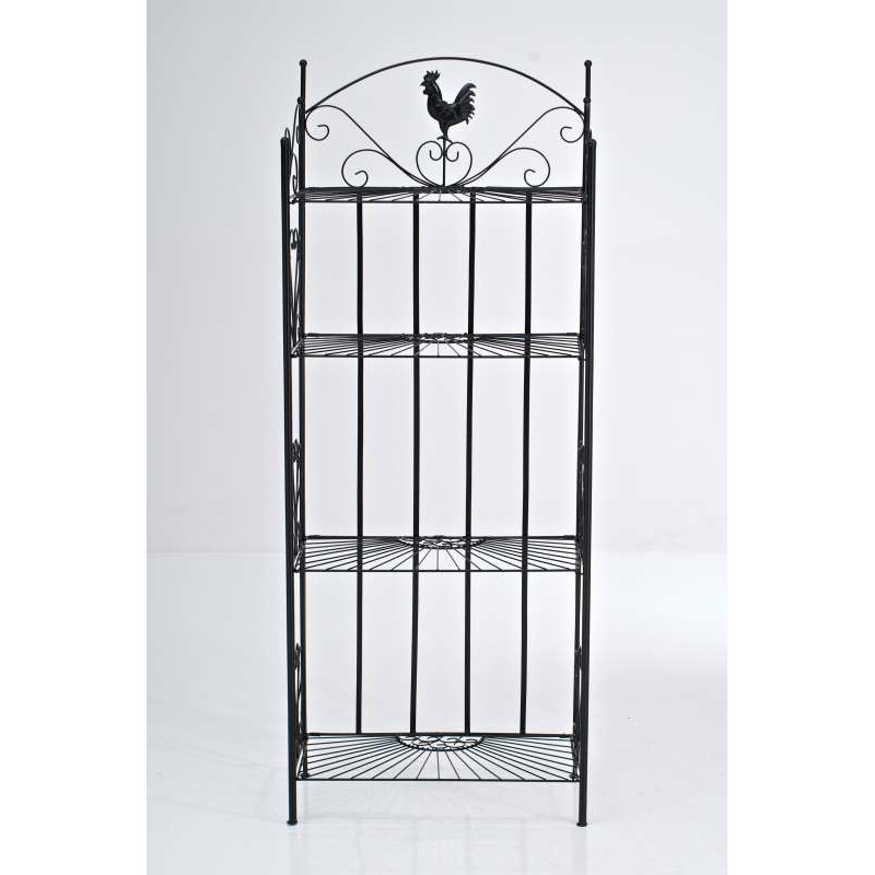 Sammenklappelig jernhylde robust malerstil 4-trins opbevaringsløsning pulverlakeret