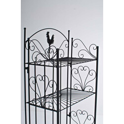 Sammenklappelig jernhylde robust malerstil 4-trins opbevaringsløsning pulverlakeret