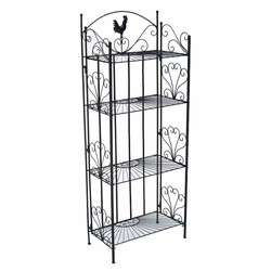 Sammenklappelig jernhylde robust malerstil 4-trins opbevaringsløsning pulverlakeret