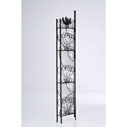 Sammenklappelig hjørnejernhylde med antikt udseende fire hylder pulverlakeret