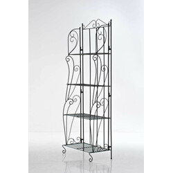 Sammenklappelig antik stil jernhylde med dekorative detaljer pulverlakeret