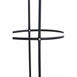 Sortlakeret metal rosenstolpe 190 cm høj til have