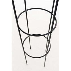 Sortlakeret metal rosenstolpe 190 cm høj til have