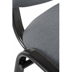 Ken stapelbar konferencestol med stofbetræk og metalramme