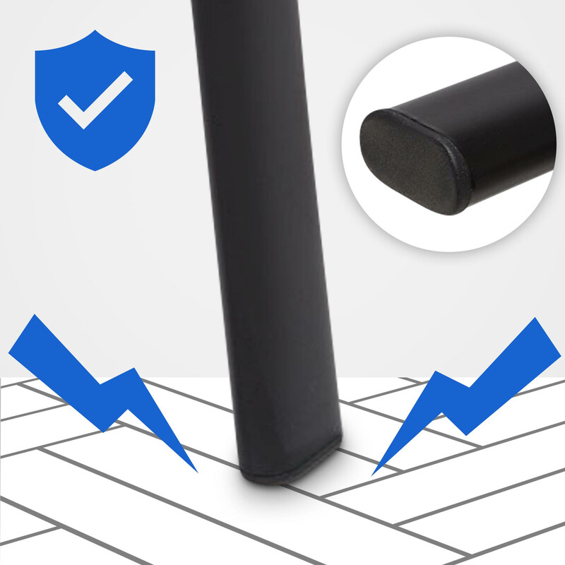 Ken stapelbar konferencestol med stofbetræk og metalramme