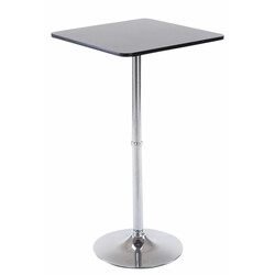 Stilfuldt ståbord 60x60 cm firkantet med aluminiumsramme 108 cm højde