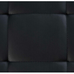 Polstret siddepuff 40x40x48 cm med firebenet rustfri stål ramme