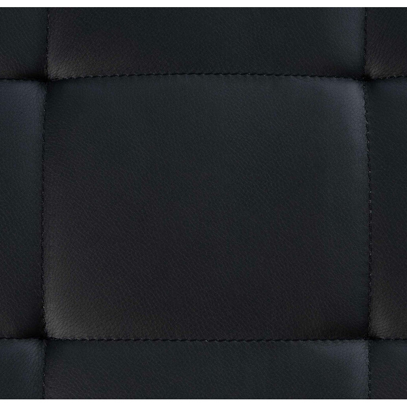 Polstret siddepuff 40x40x48 cm med firebenet rustfri stål ramme