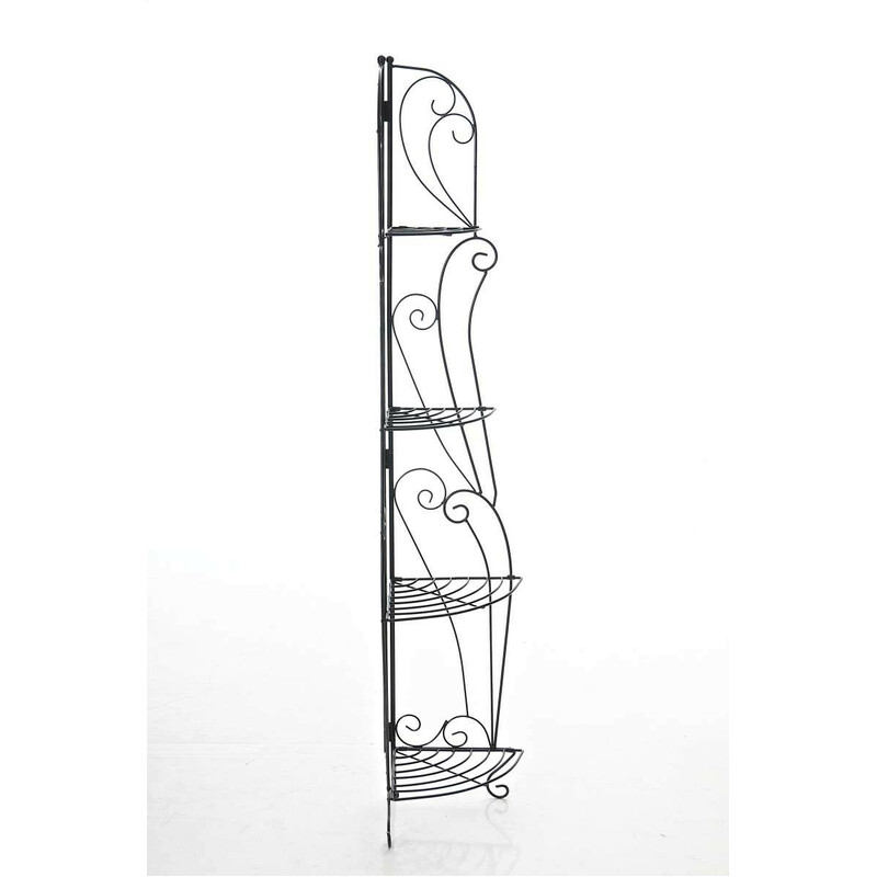 Solid Irma hjørnehylde i tykt jernrør pulverlakeret malerstil sammenklappelig