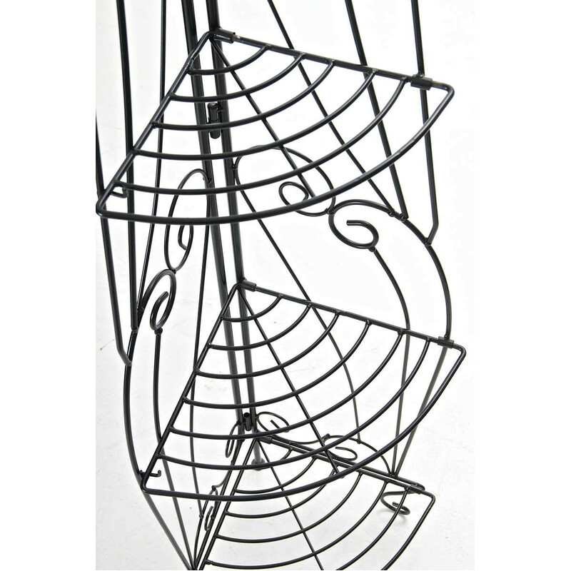 Solid Irma hjørnehylde i tykt jernrør pulverlakeret malerstil sammenklappelig