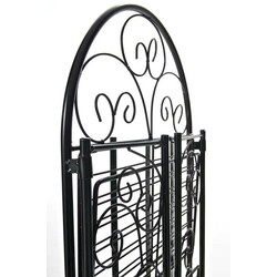 Romantisk sammenklappelig pulverlakeret jernhylde med tre niveauer 45x81 cm