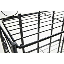 Romantisk sammenklappelig pulverlakeret jernhylde med tre niveauer 45x81 cm