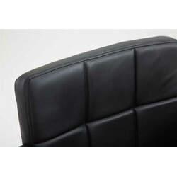 Los Angeles arbejdsstol i kunstlæder med armlæn højdejustering og fem hjul kromramme