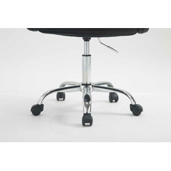 Los Angeles arbejdsstol i kunstlæder med armlæn højdejustering og fem hjul kromramme