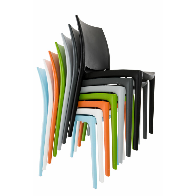 Maya stol multifunktionel stabelbar vandtæt UV‑bestandig til indendørs og udendørs brug