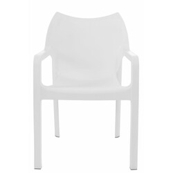 Diva stol med armlæn stabelbar UV‑bestandig polypropylen 160 kg belastning