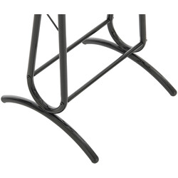 Elegant pulverlakeret metal tøjstativ med to stænger og skohylde