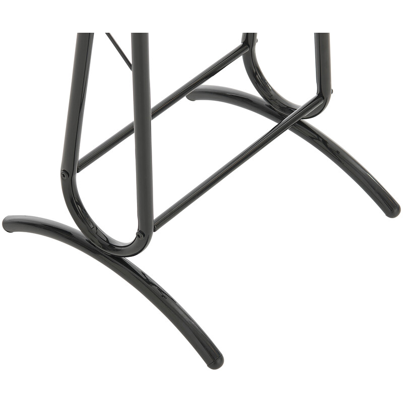 Elegant pulverlakeret metal tøjstativ med to stænger og skohylde