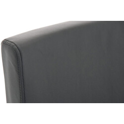 Paros bartstol med kunstlæder og svingende børstet rustfri stålrung