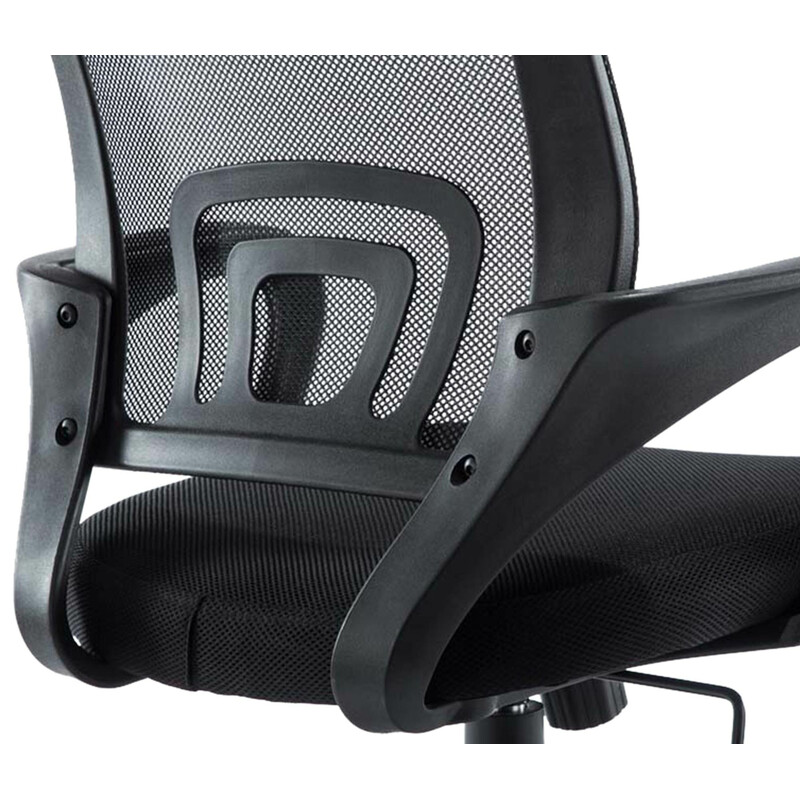 Ergonomisk kontorstol med justerbar højde netbelægning og polstret sæde