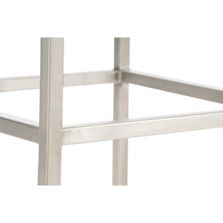 Montreal 85 klassisk barstol med kunstlædersæde og rustfri stålramme