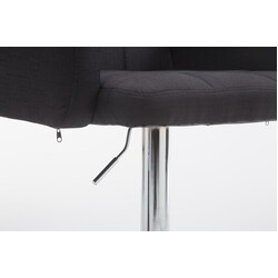 Los Angeles stofstol justerbar med 360° drejning høj ryglæn og armlæn