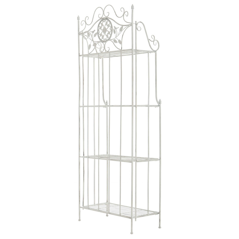Flora-hylly romantisk sammenklappelig jern opbevaringshylde til hjemmet