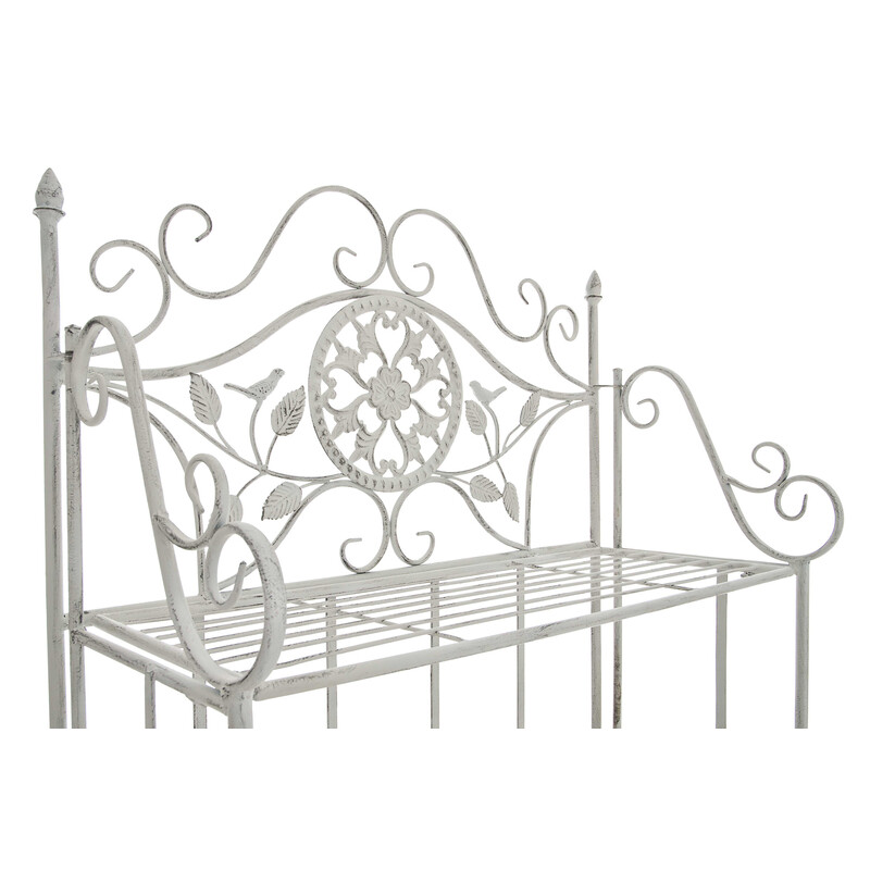 Flora-hylly romantisk sammenklappelig jern opbevaringshylde til hjemmet