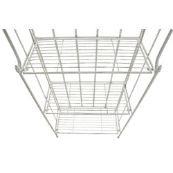 Flora-hylly romantisk sammenklappelig jern opbevaringshylde til hjemmet