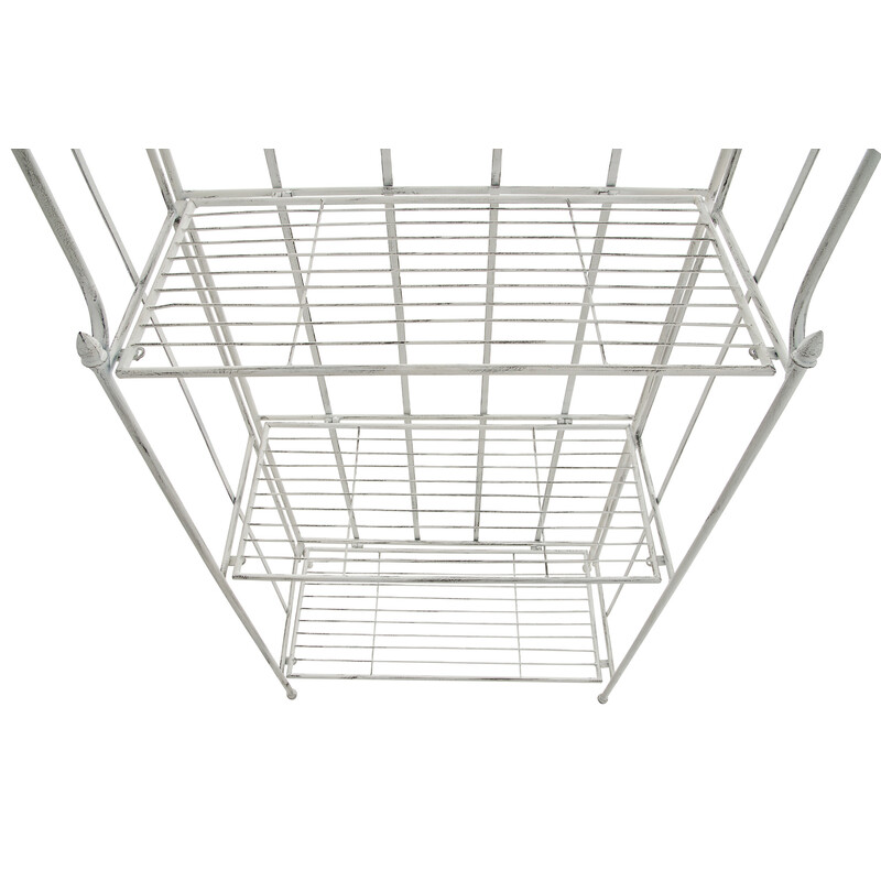 Flora-hylly romantisk sammenklappelig jern opbevaringshylde til hjemmet