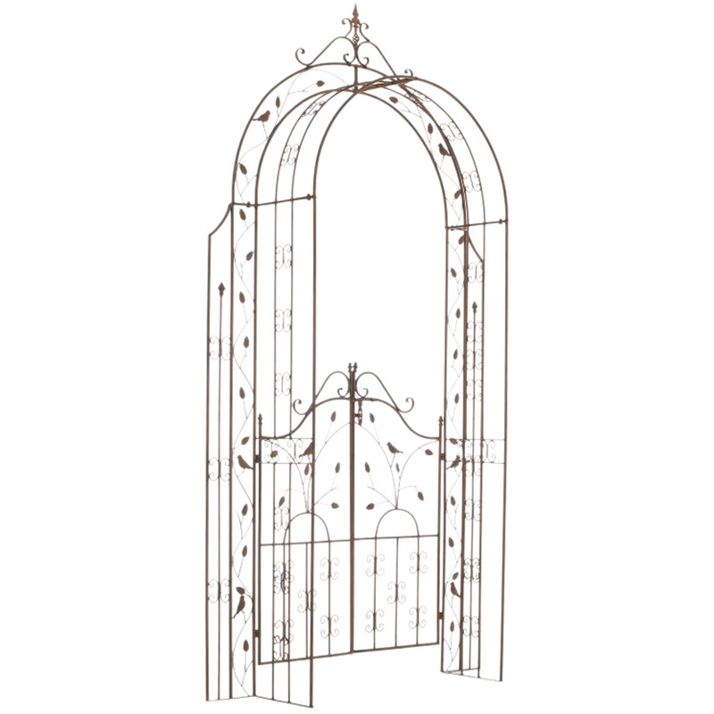 Smuk håndlavet rosenbue port af jern 235 cm til slyngplanter