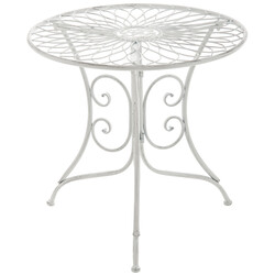 Ariano jugendstil rund sidebord 55 cm vejrbestandigt til altan og terrasse
