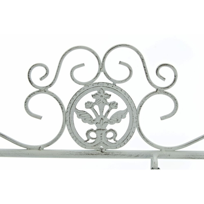 XL plantehylde af jern med antikpatina 4 hylder 3 kurve