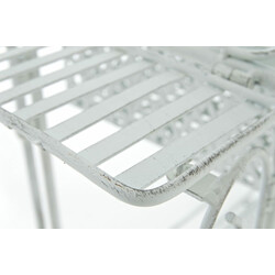 XL plantehylde af jern med antikpatina 4 hylder 3 kurve