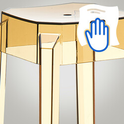 Modern Fox barstol stabelbar vejrbestandig polycarbonat 75 cm 160kg