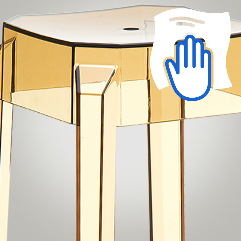 Modern Fox barstol stabelbar vejrbestandig polycarbonat 75 cm 160kg