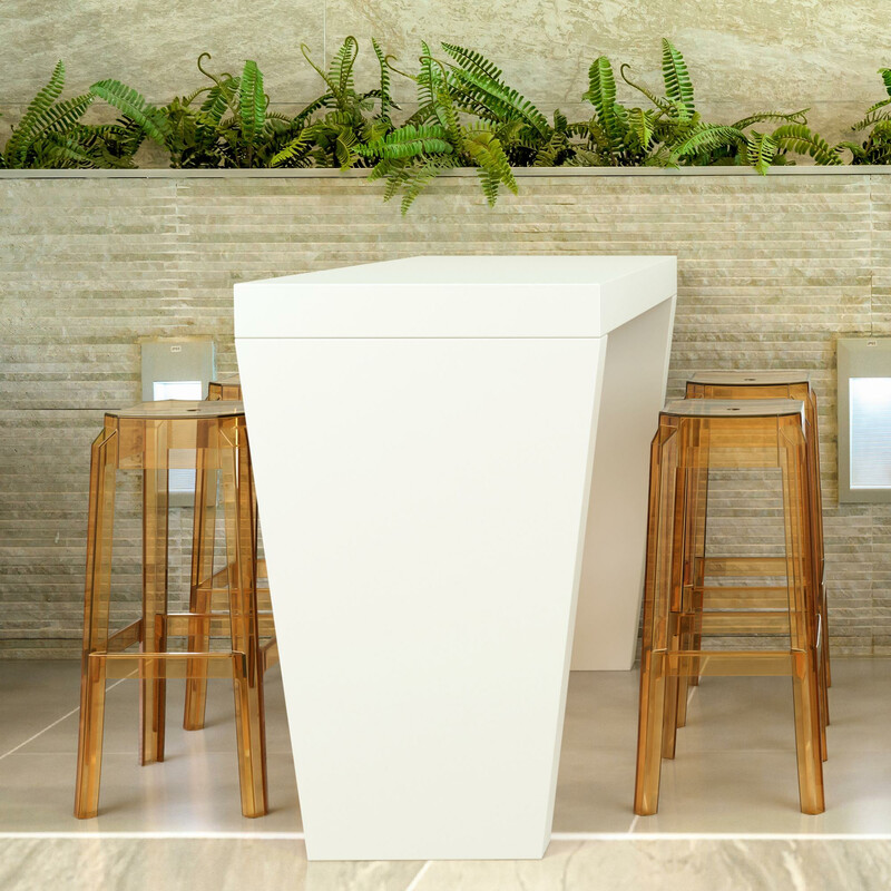 Modern Fox barstol stabelbar vejrbestandig polycarbonat 75 cm 160kg