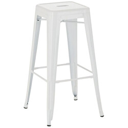 Metal barstol industrielt design stable firebenet stabelbar med fodstøtte