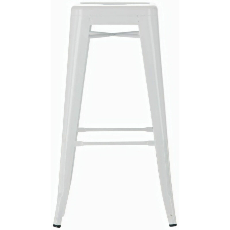 Metal barstol industrielt design stable firebenet stabelbar med fodstøtte