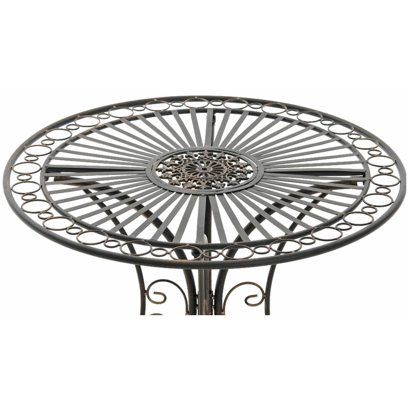 Nostalgisk jern havebord 70 cm diameter til små haver