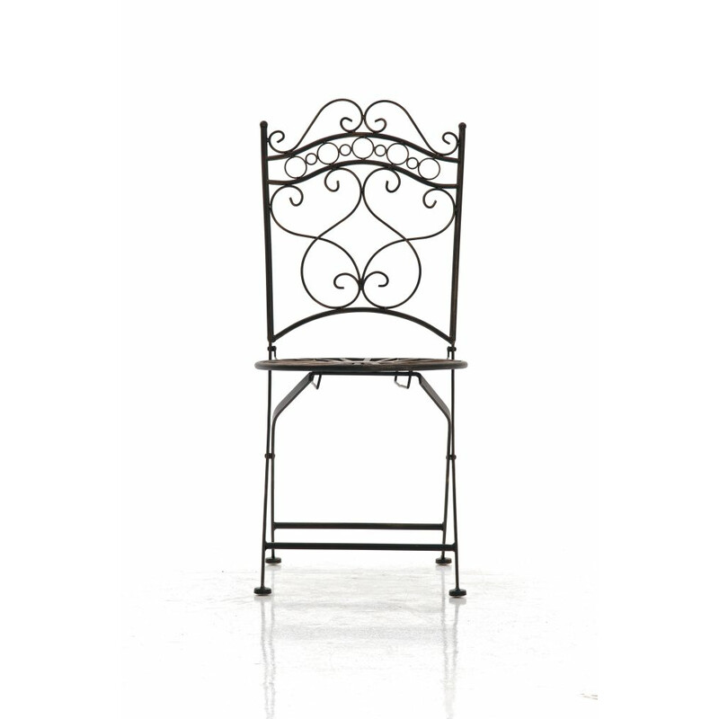 Indra stol nostalgisk jernstol med antikpatina håndlavet til have