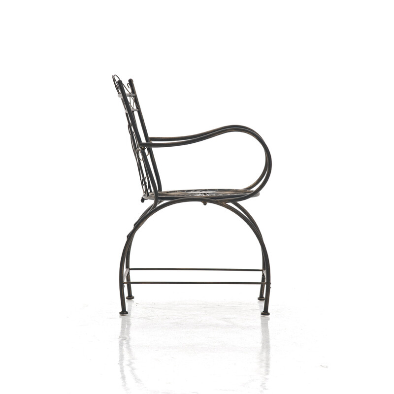 Sheela nostalgisk håndlavet jernstol til terrasse og have 88x48x60 cm