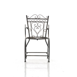 Sheela nostalgisk håndlavet jernstol til terrasse og have 88x48x60 cm