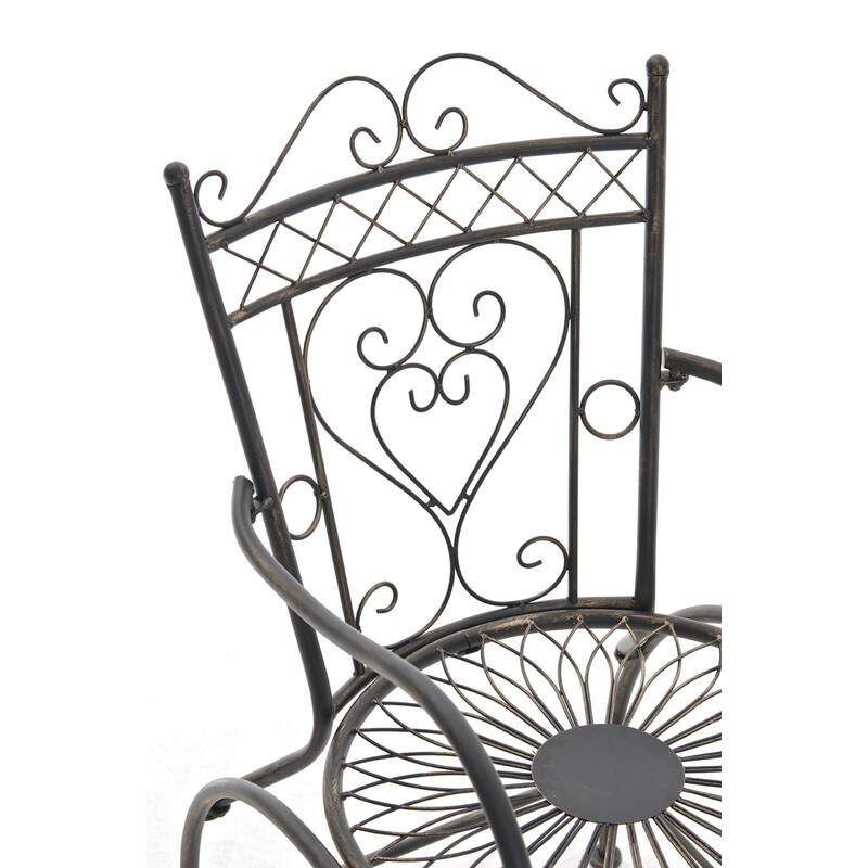 Sheela nostalgisk håndlavet jernstol til terrasse og have 88x48x60 cm