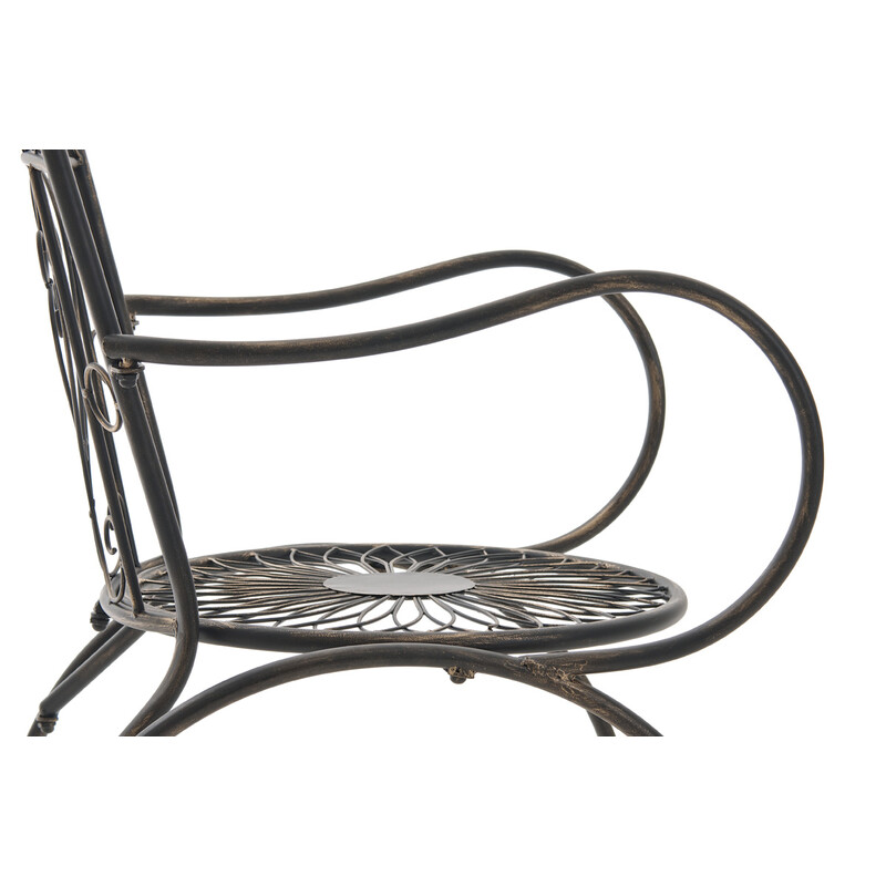 Sheela nostalgisk håndlavet jernstol til terrasse og have 88x48x60 cm