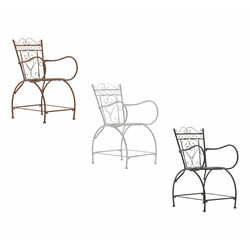 Sheela nostalgisk håndlavet jernstol til terrasse og have 88x48x60 cm