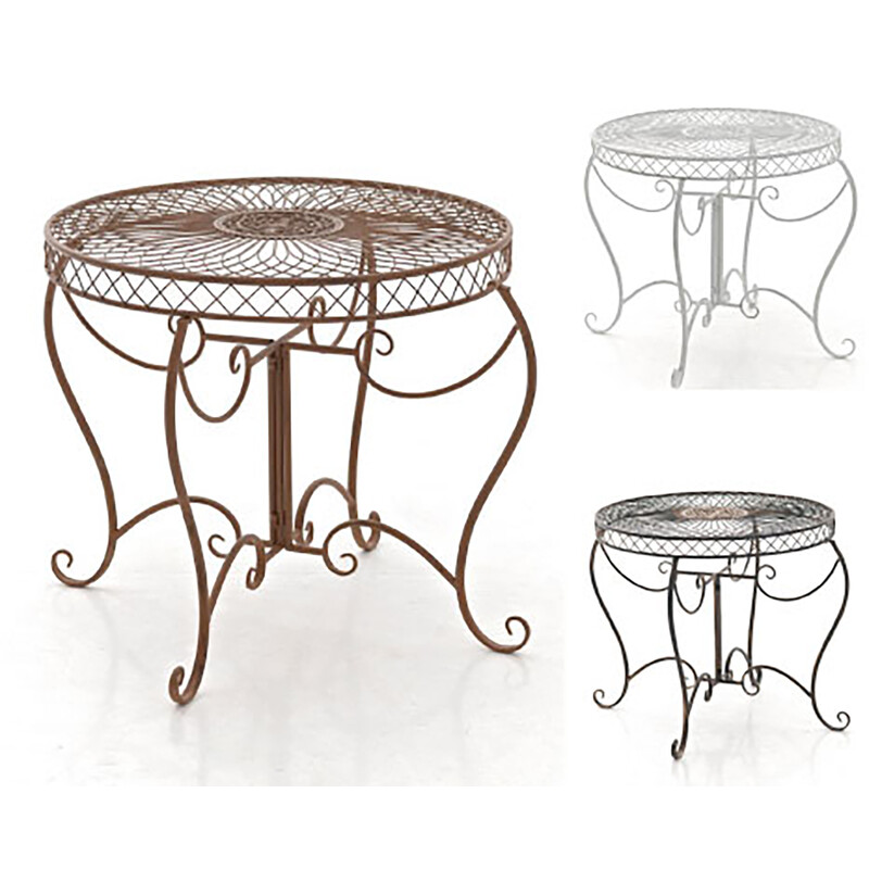 Sheela havebord i håndlavet jern med antikpatina 90 cm