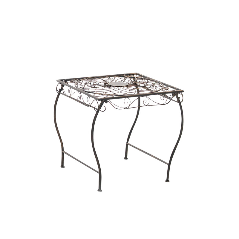 Zarina nostalgisk jernbord til terrasse og have med antikpatina