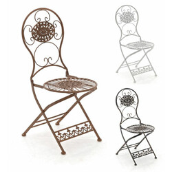 Nostalgisk bøjelig have stol i håndlavet jern med antikpatina